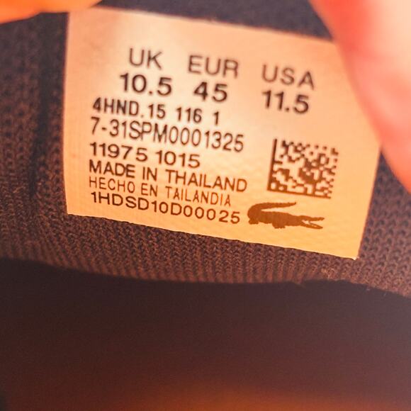 Lacoste 4HND.15 116 1 Casual Sport Men's Shoes Sz 11.5 Blue/Orange - Picture 4 of 10